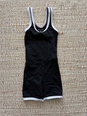 Set Active Black/White Workout Romper/Jumpsuit